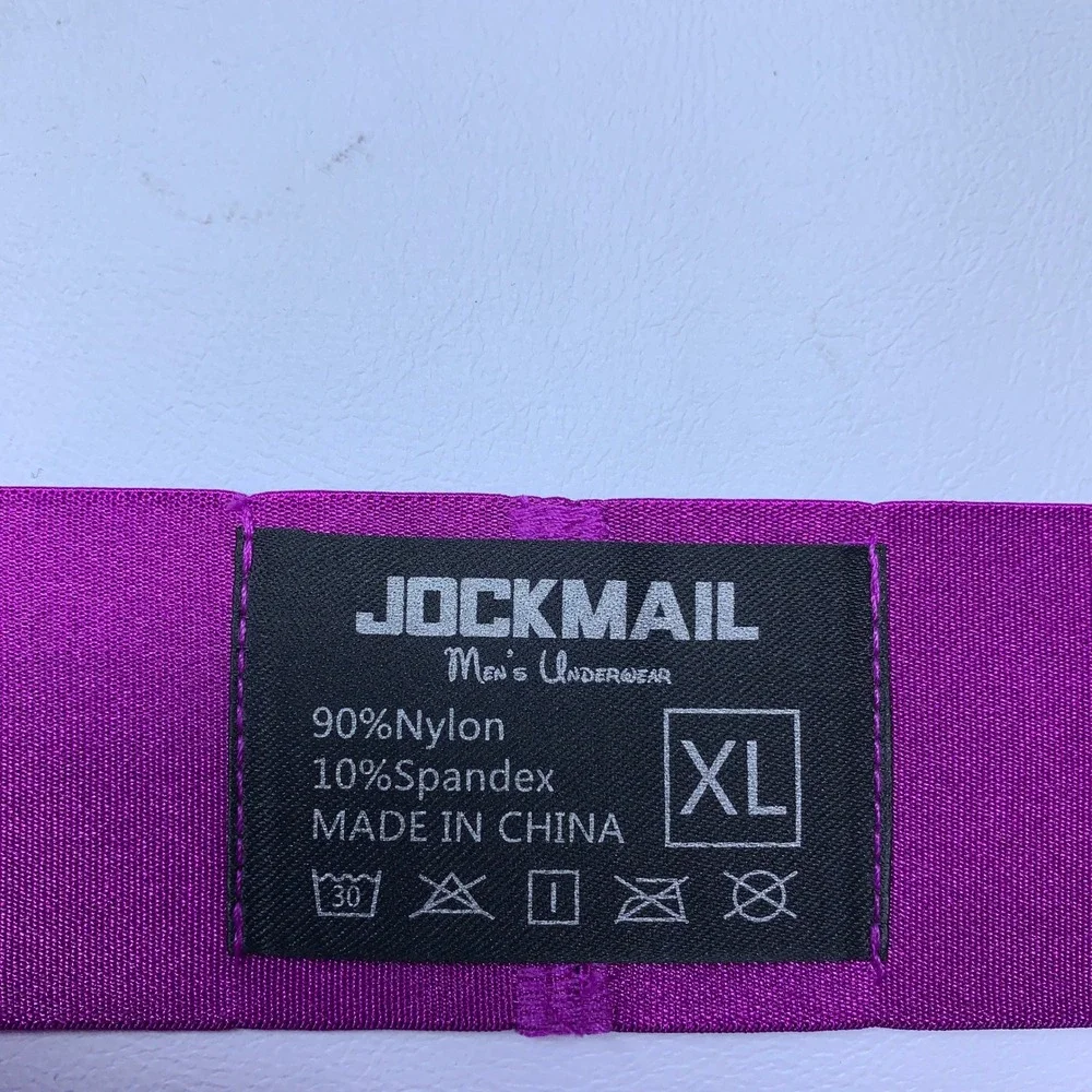 JOCKMAIL Mens XL Purple Mesh Pouch Athletic Jockstrap Underwear